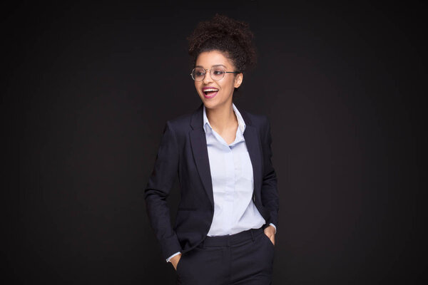 Young beautiful business woman posing.