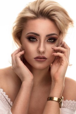 Doğal genç kadın Güzellik Portresi.