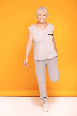 Egzersiz yaparken mutlu son sınıf kadınları.