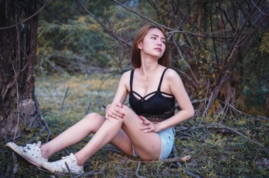 yaz modası Asya seksi kadın