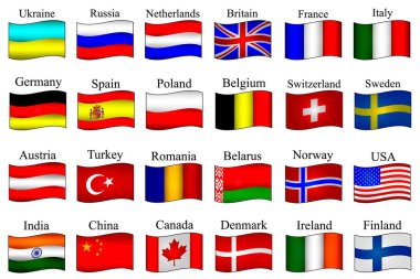 Dünyanın farklı ülkelerinin bayraklarını geliştiriyor.