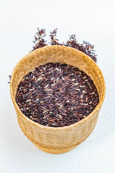 Purple arroz baga, alimentos limpos . — Fotografia de Stock