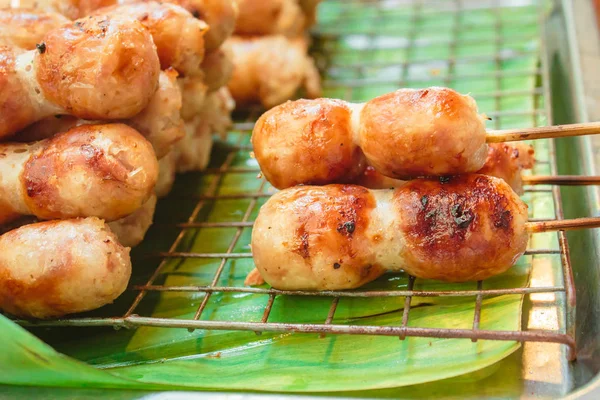 East sausage being grilled, Thai food style. — Stock Photo, Image