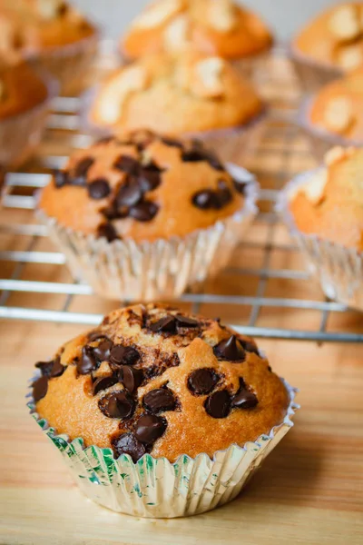 Cupcake à la banane fraîchement cuit . — Photo