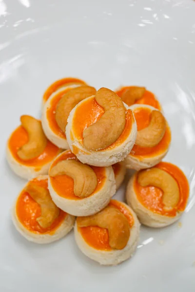 Galletas Anacardo Galletas Singapur Delicioso Aperitivo Para Hora Del Café — Foto de Stock