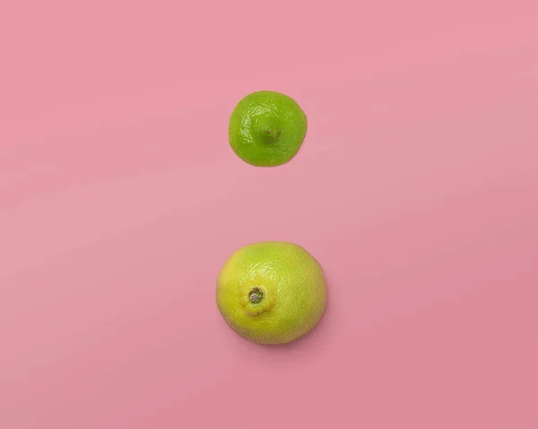 Sliced Lemon Pink Background Lemon Top View Lemon Slices Pink — Stock Photo, Image