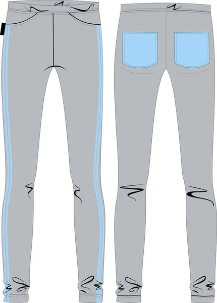 Yoga poches sport pantalon porter modèle — Image vectorielle