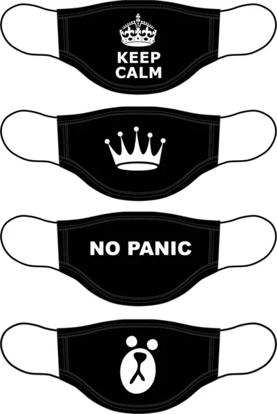 Yüz maskesi modası antivirüs tasarımı tekstil şablonu