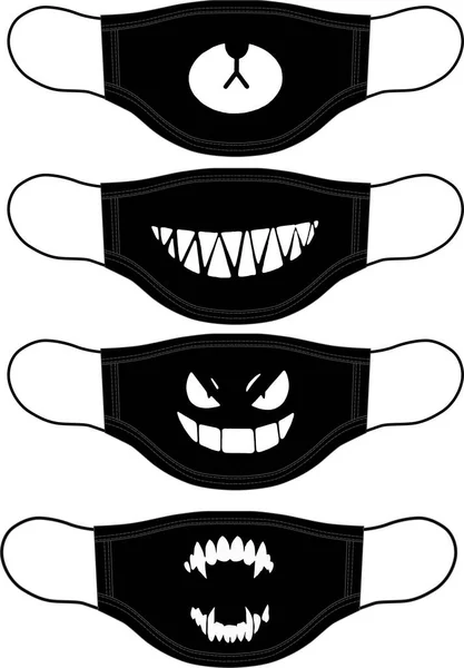 Yüz maskesi modası antivirüs tasarımı tekstil şablonu