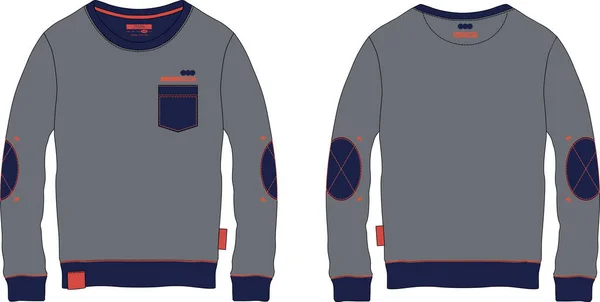 Erkekler kapüşonlu uzun kollu tişört giyer.