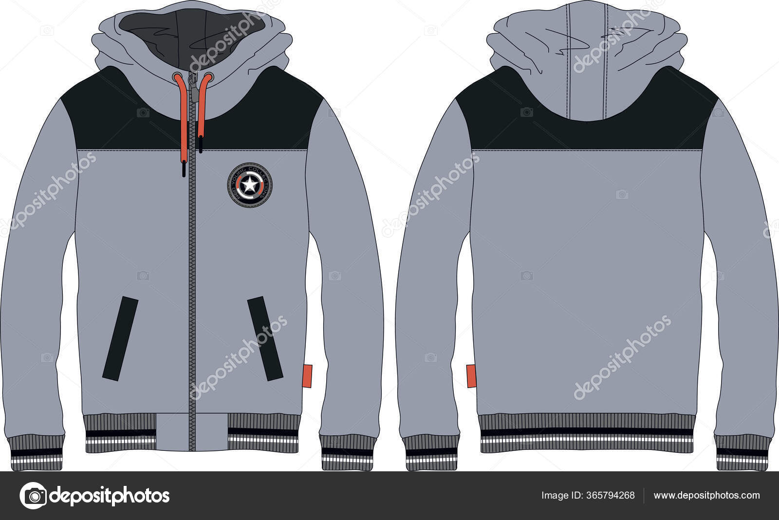 Hoodie jacket template sale