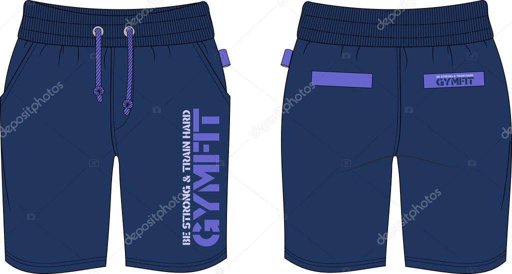 man shorts work out gym fitness template