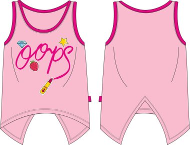 Kızlar forma uygun tanklar model tekstil pembe