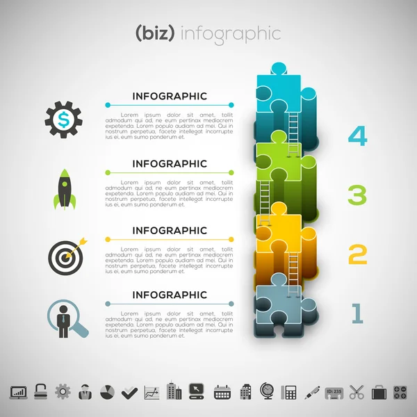 Δημιουργική επιχειρηματική infographic — Διανυσματικό Αρχείο