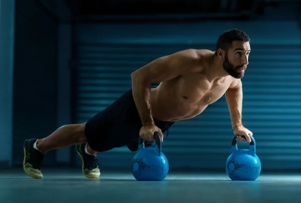 Young man on training — Stock Photo, Image