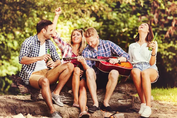 Friends enjoying nature — Stock Photo, Image