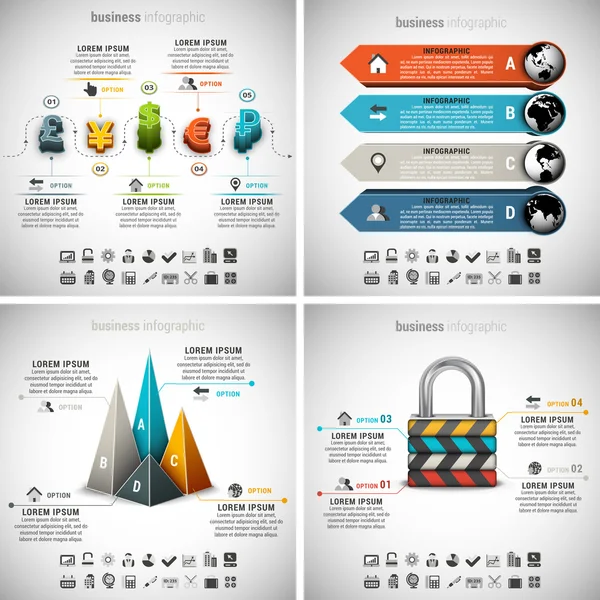 Infographies commerciales créatives — Image vectorielle