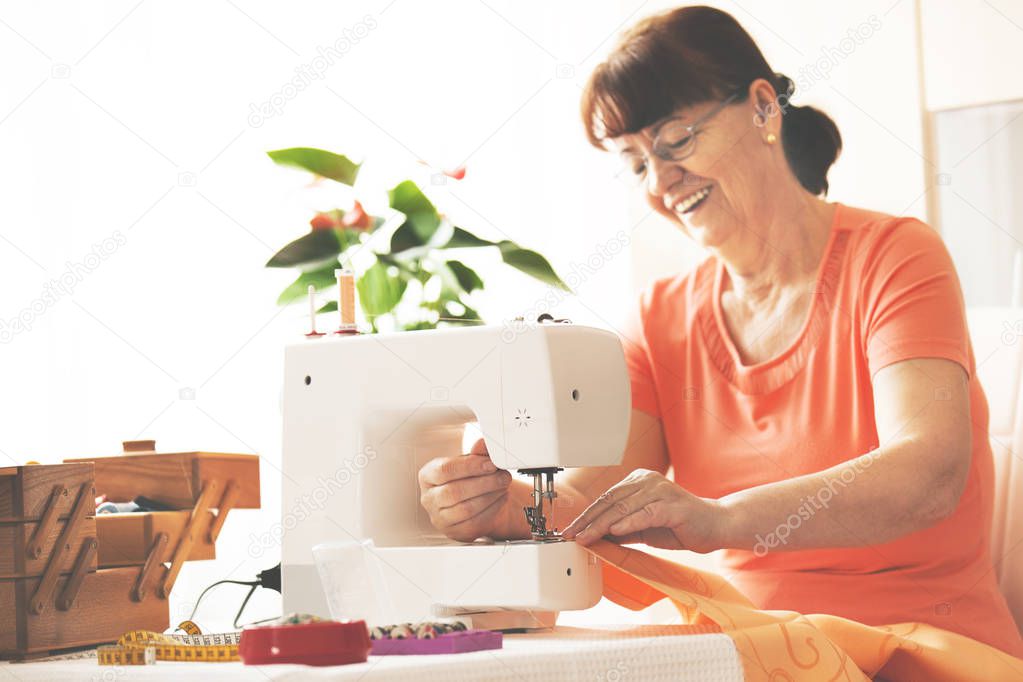 Sewing at home
