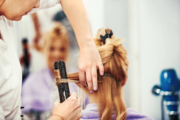At the hairdresser salon