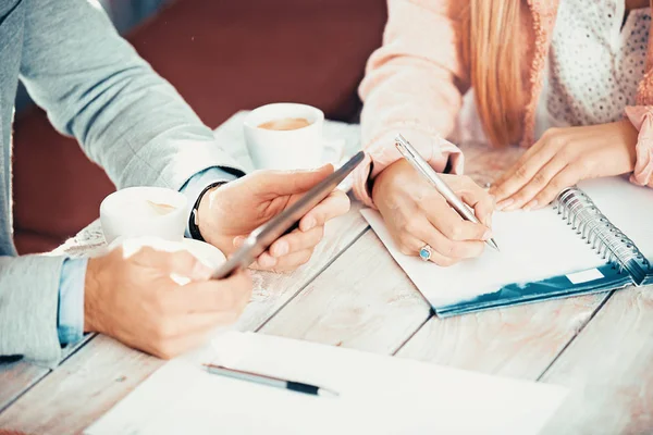 Business meeting in restaurant — Stock Photo, Image