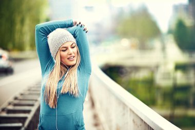 Sabah egzersiz kadın