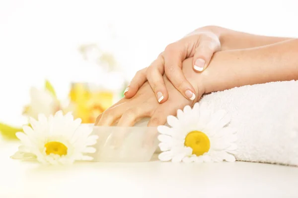 Unhas bem cuidadas. Close up Conceito de Spa . — Fotografia de Stock