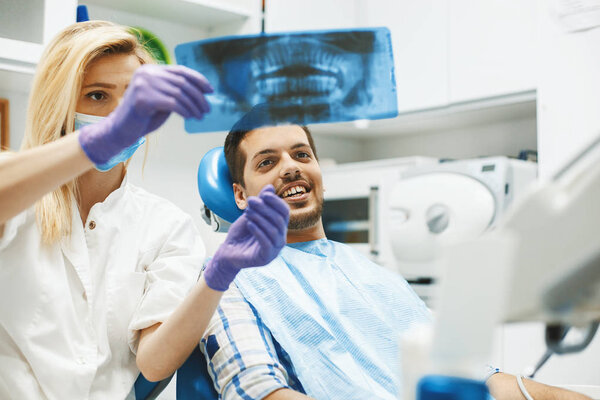 Man in Dentist Office