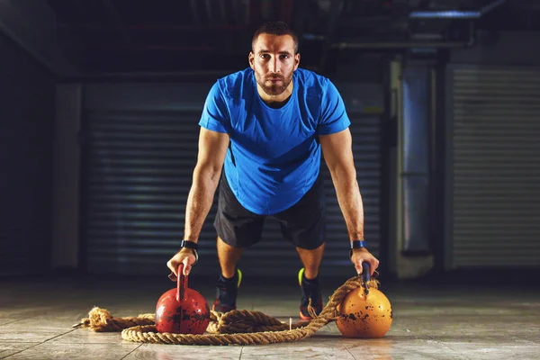 Handsome Young Man Exercising — Stock Photo, Image