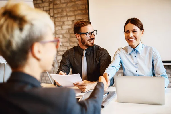 Woman in job interview — Stock Photo, Image