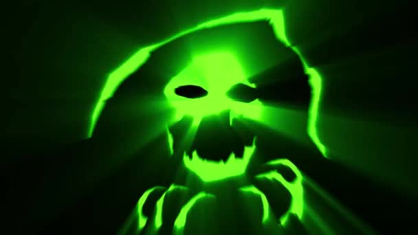 El fantasma verde Feliz Halloween — Vídeos de Stock