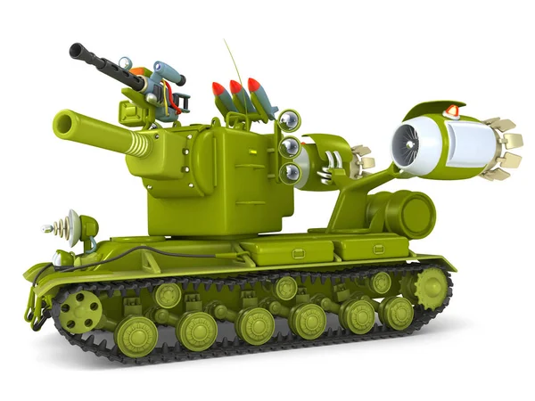 Kreskówka Ultra czołg 3d ilustracja — Zdjęcie stockowe