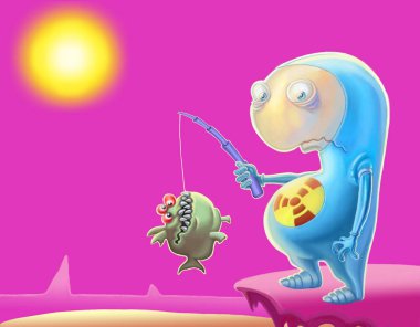 Komik yabancı balıkçılık