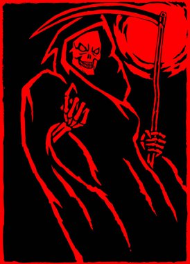 Ölüm bir Scythe.Vector çizim ile.