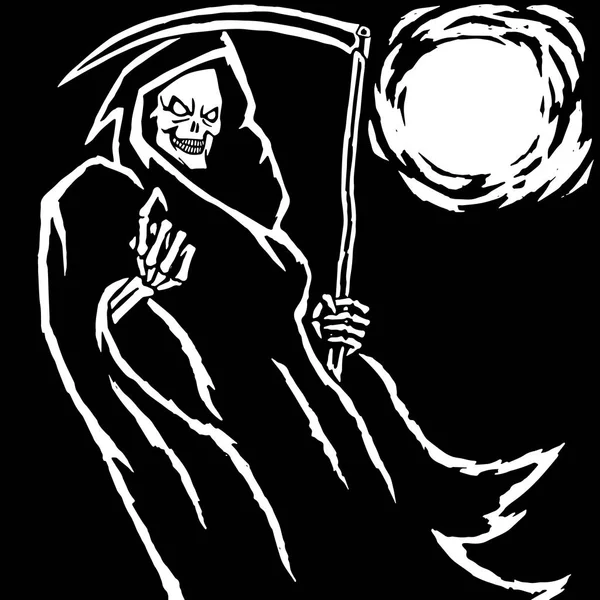 Döden med en Scythe.Vector Illustration. — Stock vektor