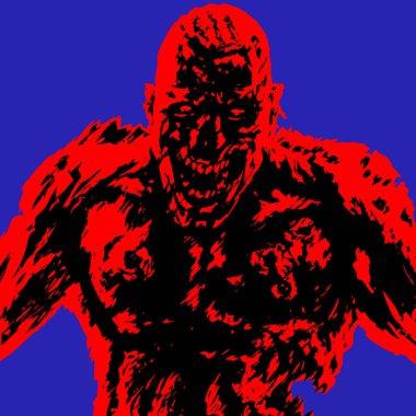 Ürkütücü zombi koşmak