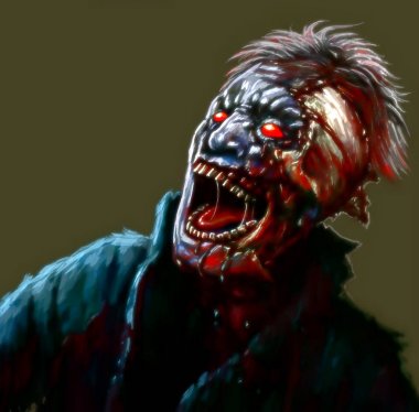  Kırık yüz zombiler