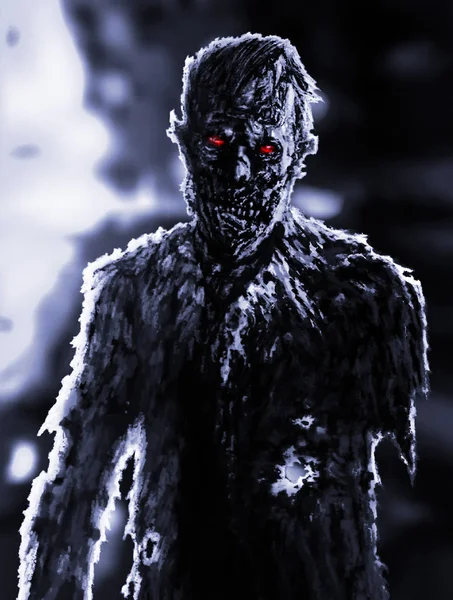 Zombi apokaliptikus üzletember. Rajz szemlélteti a műfaj a horror. — Stock Fotó