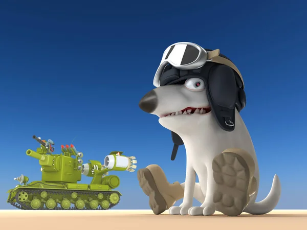 Dog tanker 3d ilustração — Fotografia de Stock