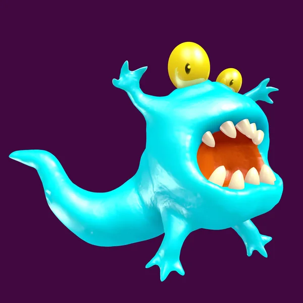 Monstro do girino. Ilustração 3D — Fotografia de Stock