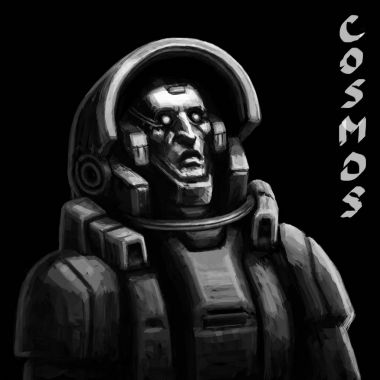 Astronot bilim kurgu illüstrasyon