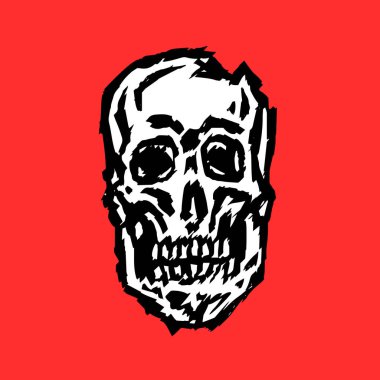 ürkütücü kafatası vektör çizim