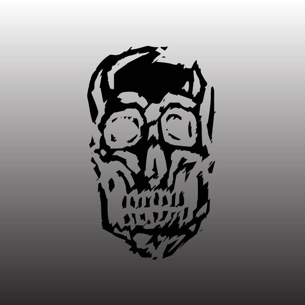 spooky skull vector illustration