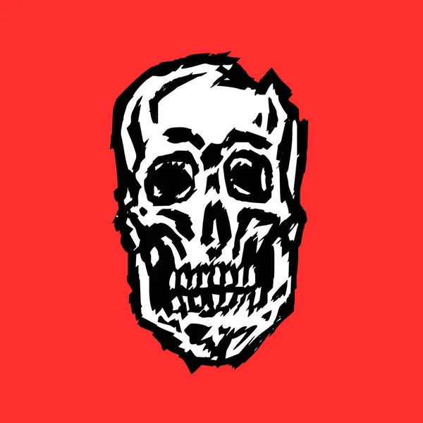 Illustration vectorielle effrayante du crâne — Image vectorielle