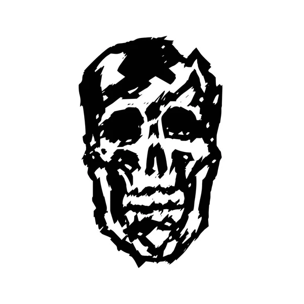 Cráneo estrellado vector ilustración — Archivo Imágenes Vectoriales