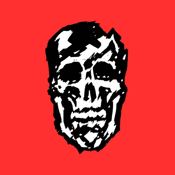 Crâne écrasé illustration vectorielle — Image vectorielle