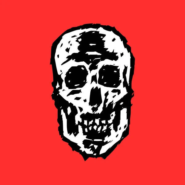 Illustration vectorielle crâne sombre — Image vectorielle