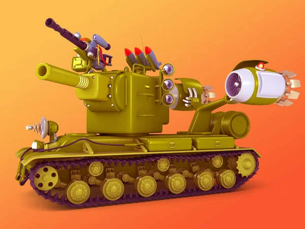 Cartoon Ultra Tank 3d illustratie — Stockfoto