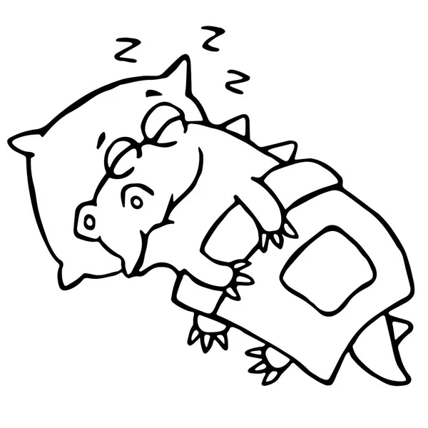 Naga tidur. ilustrasi vektor - Stok Vektor