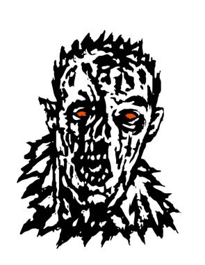 Zombi gazabı. Vektör çizim.