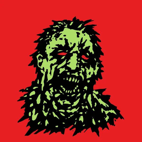 Rampage zombie. Vector illustration. — Stock Vector